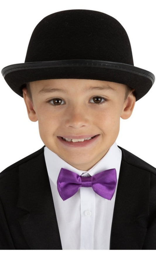 Chapeau melon victorien noir pour enfant