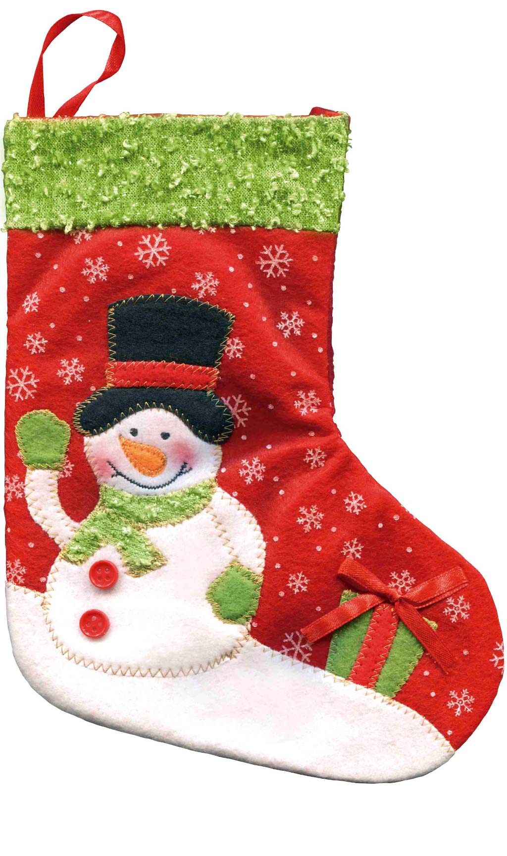 Chaussette de Noël Bonhomme de Neige