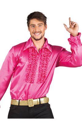 Camisa Disco Fucsia Adulto I Don Disfraz