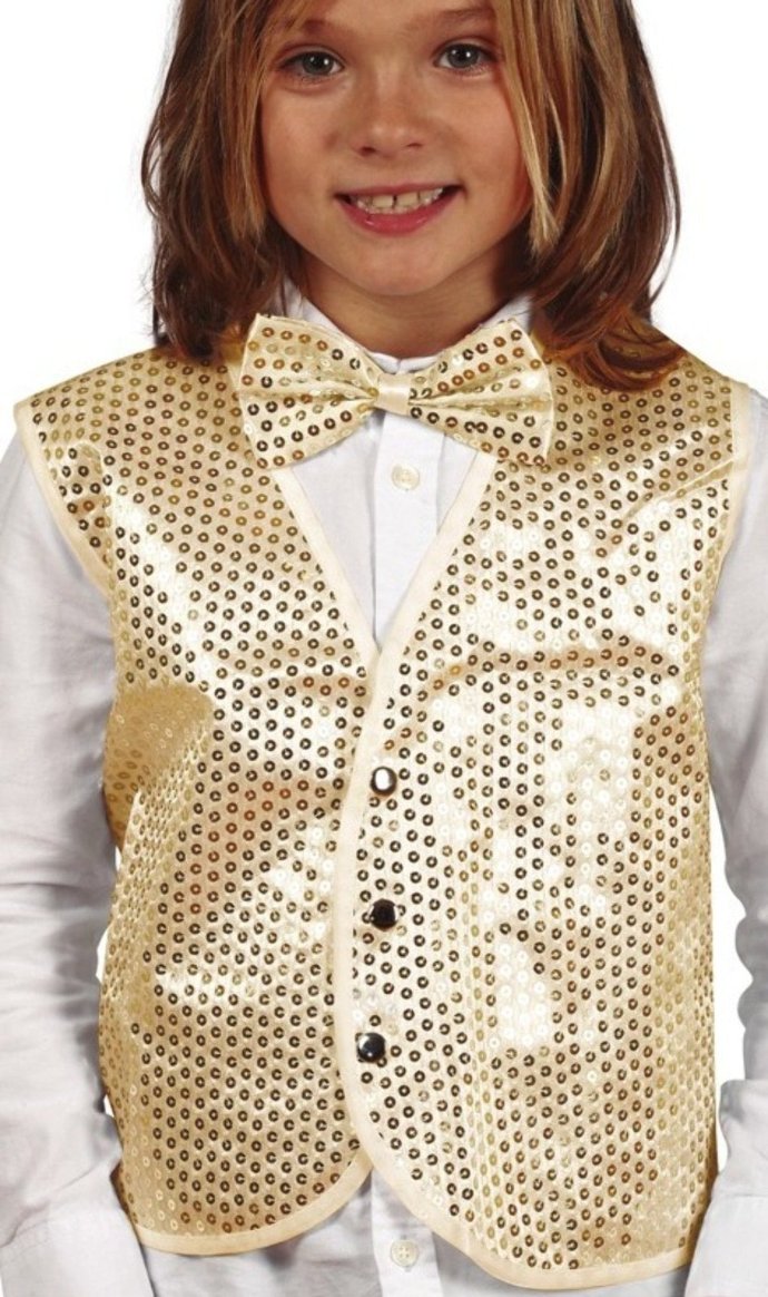 Gilet à Paillettes Doré pour enfant