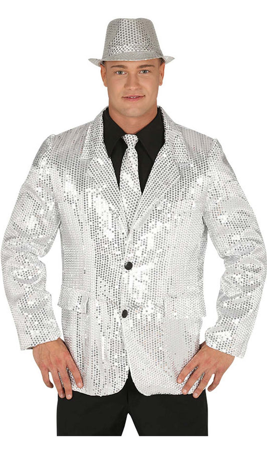 Chaqueta Brillante Plateada I Don Disfraz