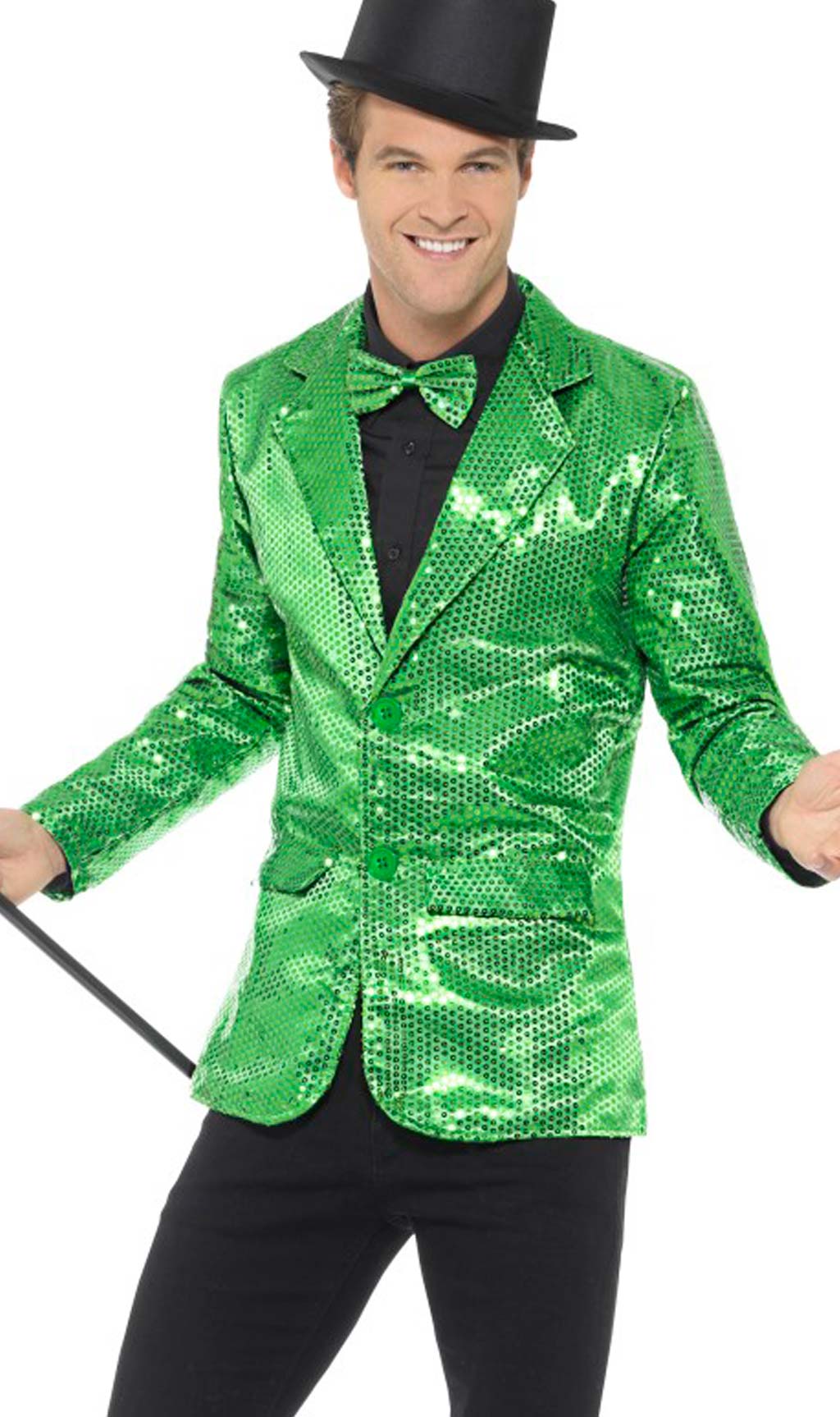 Chaqueta Lentejuelas Verde para hombre I Don Disfraz