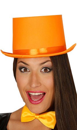 Chapeau Haut de Forme Luxe Orange
