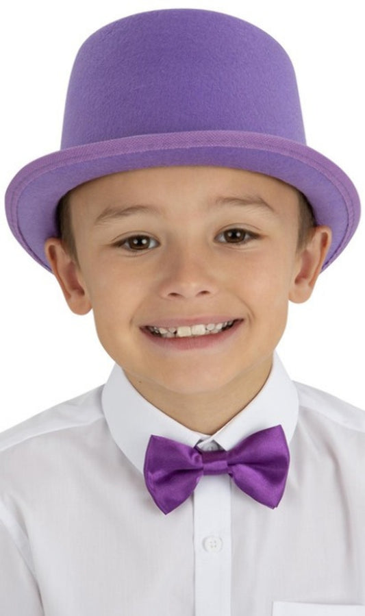 Haut-de-forme deluxe violet pour enfant