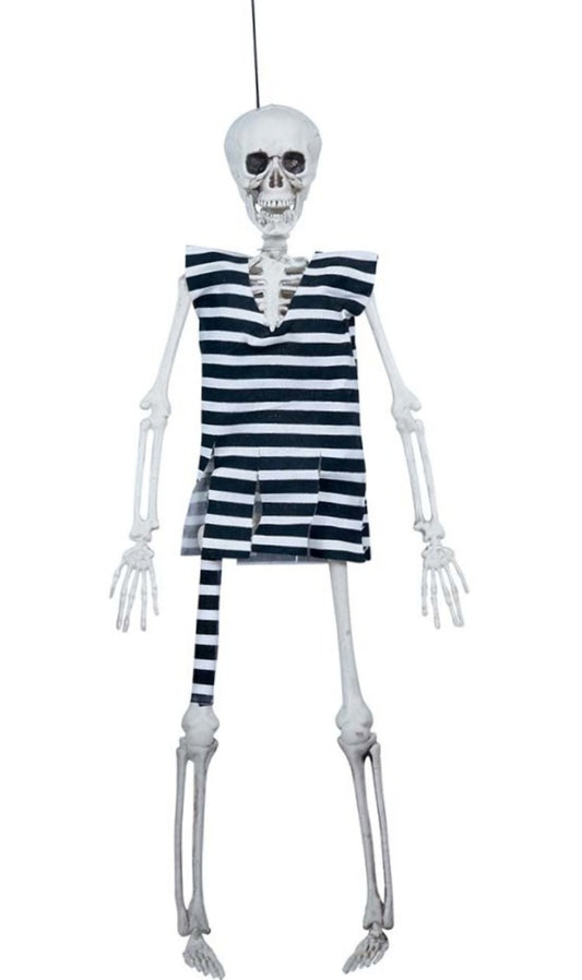 Squelette de Prisonnier Rayé à Suspendre