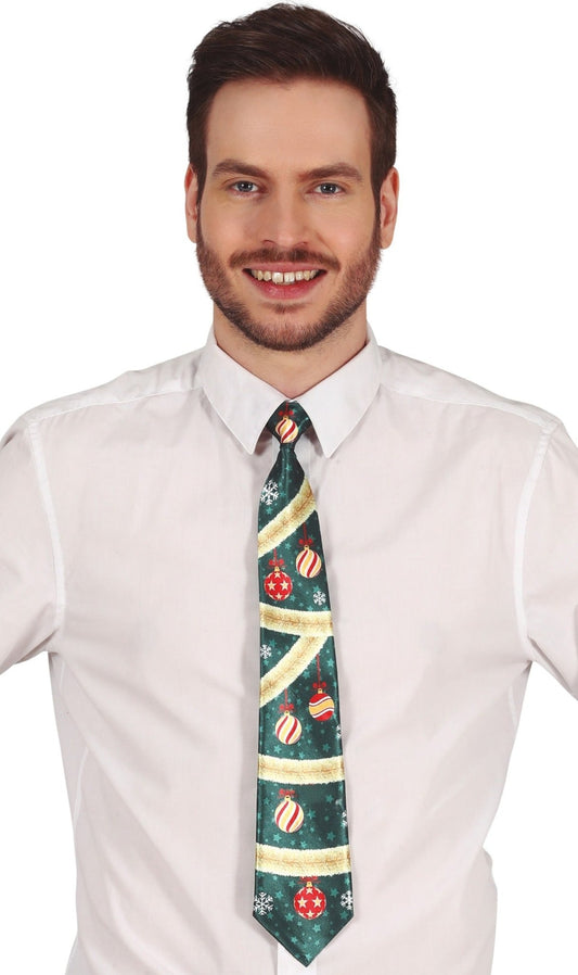 Cravate de Noël verte