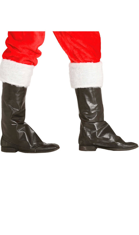 Couvre-bottes noirs de Père Noël pour enfant