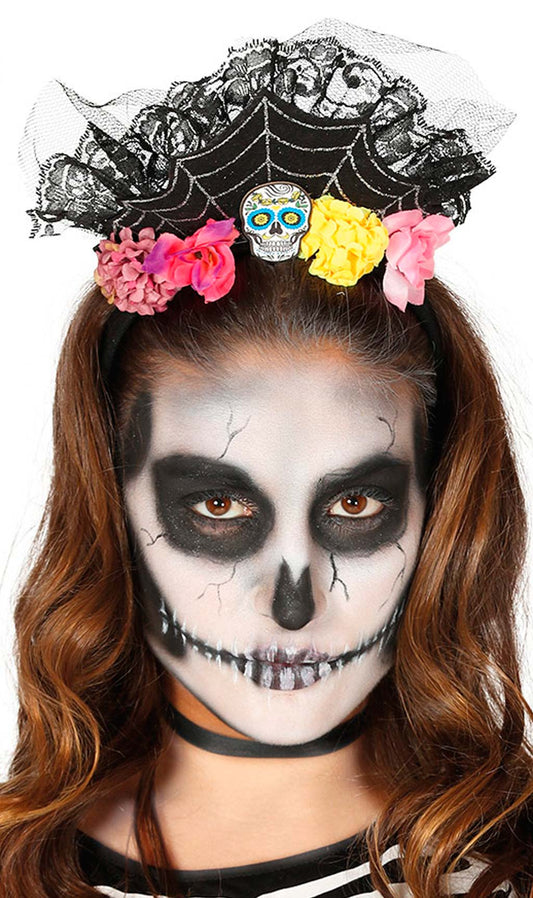 Serre-Tête de Dia de Los Muertos Tête de Mort