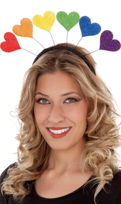 Serre-Tête Coeurs Arc-en-Ciel