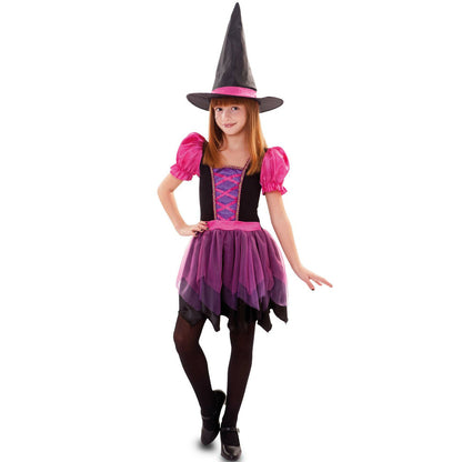 Disfraz de Bruja Fucsia para niña | Don Disfraz