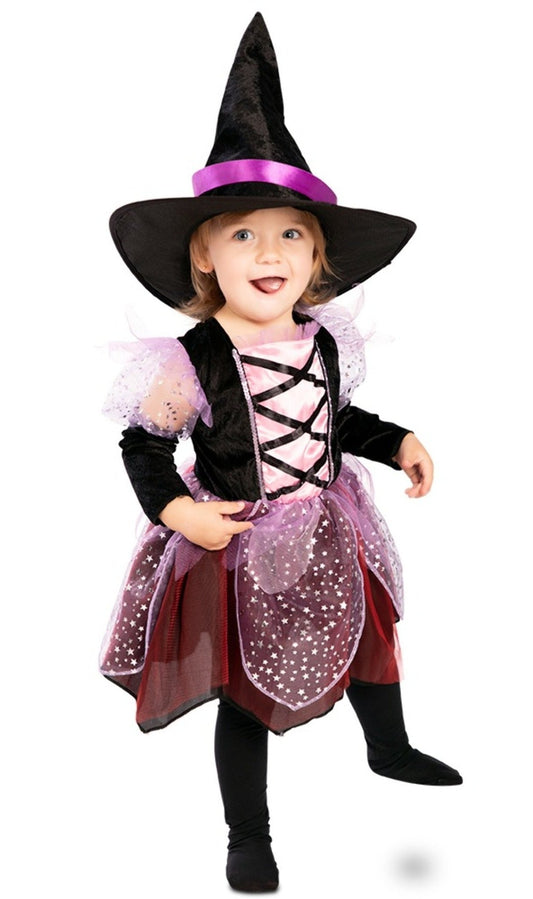 Costume de Sorcière d'Halloween pour Enfant, Accessoires de Conte de Fées,  Déguisement de Sorcière de Barrage, Chapeau de Cosplay, Balai pour