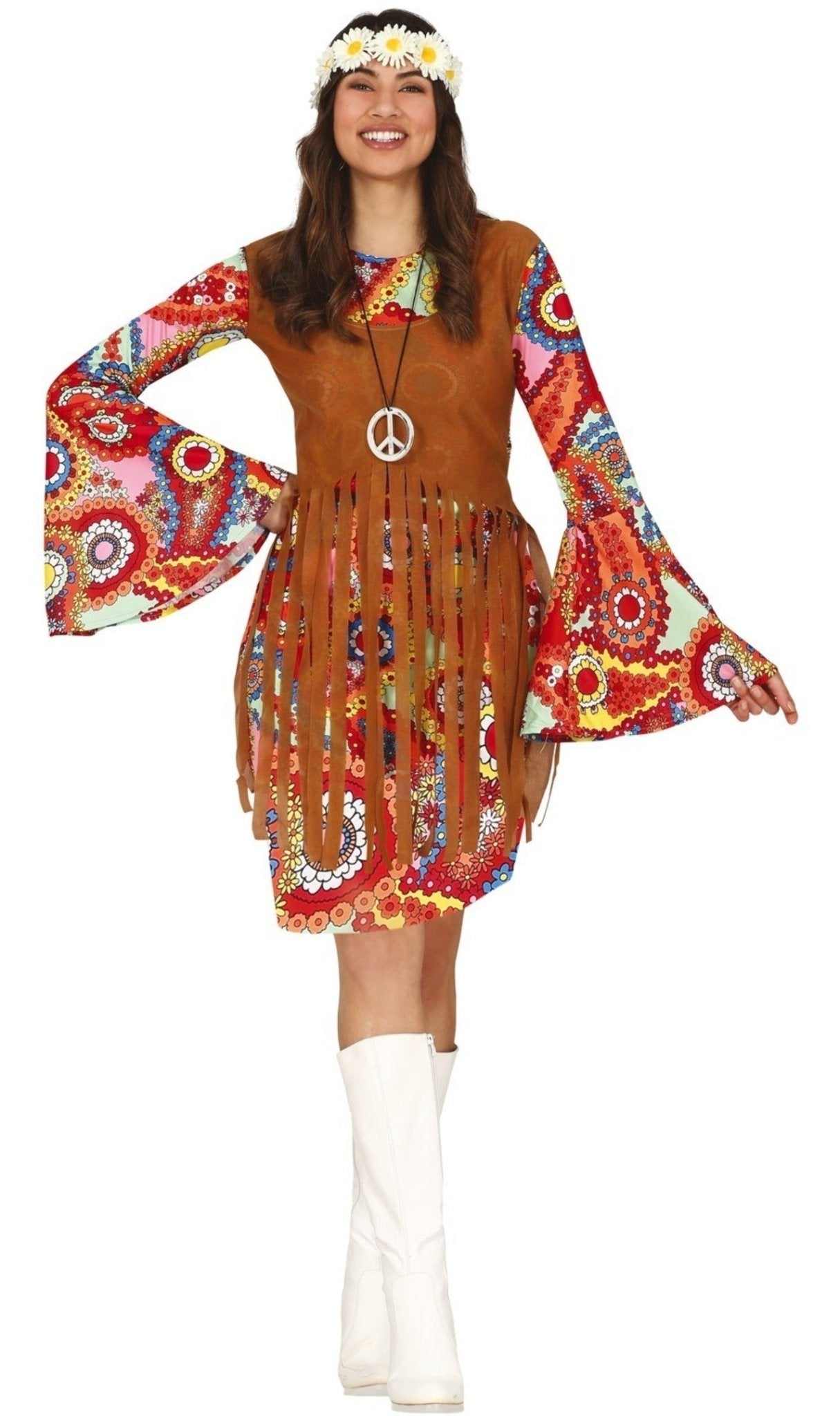 Acheter en ligne Déguisement de hippie en brocart pour femmes ...