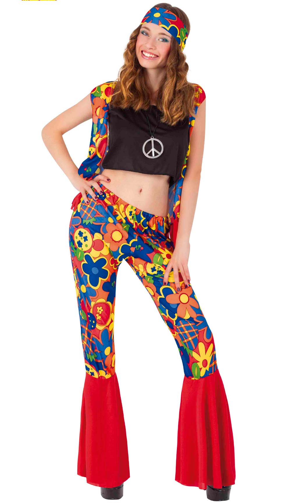 Disfraz de Hippie Colorida para mujer I Don Disfraz