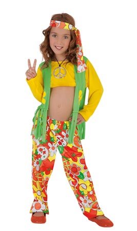 Disfraz de Hippie Yoko niña I Don Disfraz