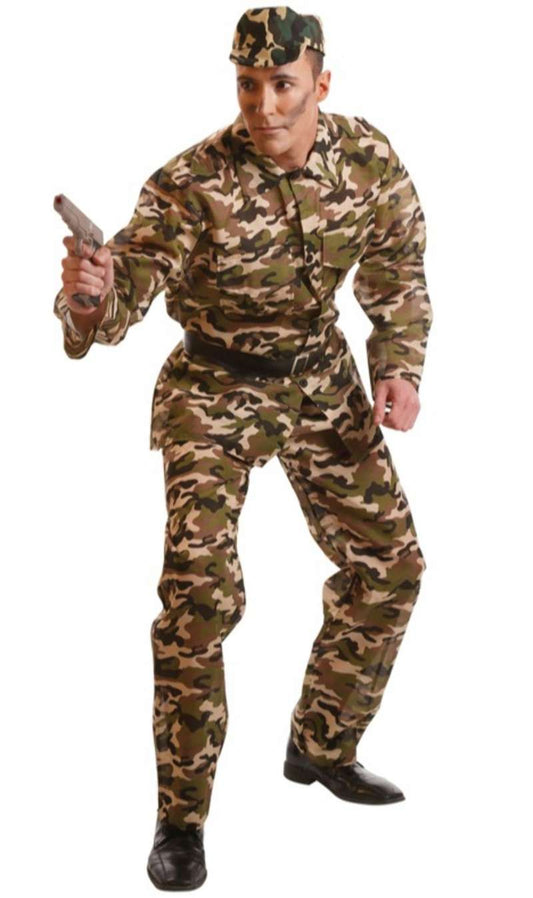 Disfraz de Militar Camuflaje adulto I Don Disfraz