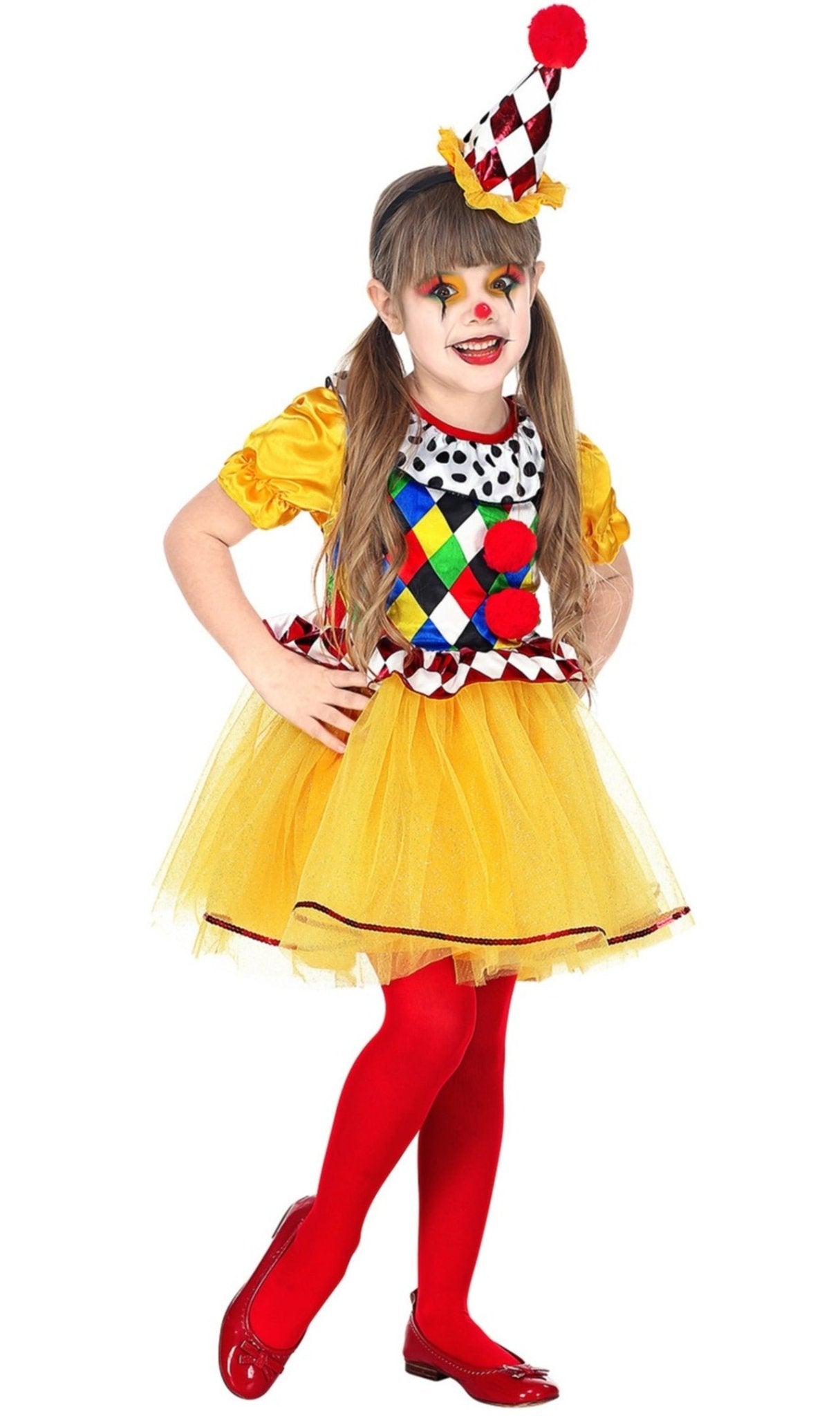 Déguisement fille , robe tutu clown, déguisement carnaval enfant