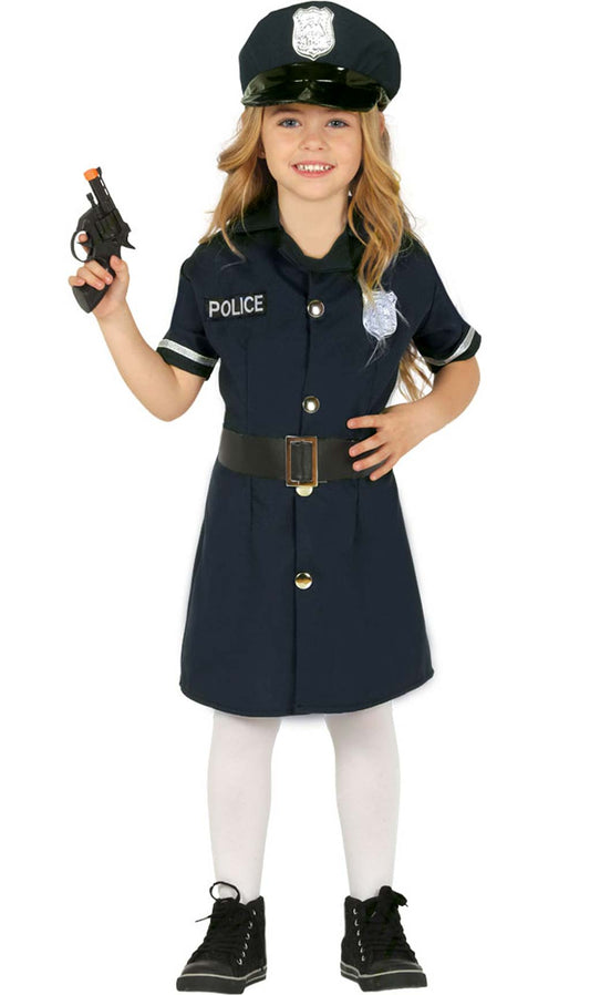 Déguisement policière robe noire fille