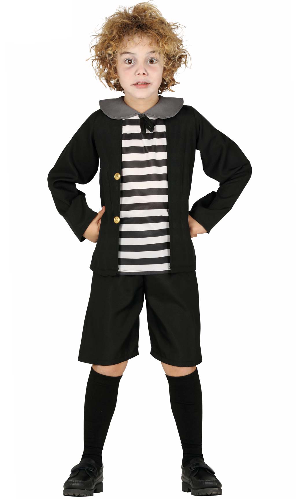 Disfraz de Pugsley Addams Rayas para niño I Don Disfraz