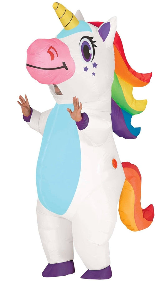 Disfraz de Unicornio Arcoíris Hinchable adulto I Don Disfraz