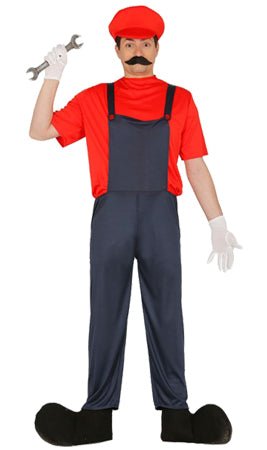Disfraz de Mecánico Mario para hombre I Don Disfraz