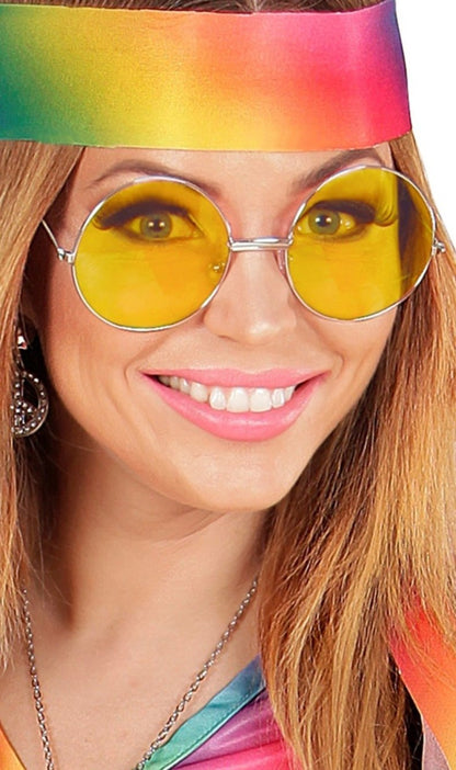 Lunettes Rondes Jaunes Grandes