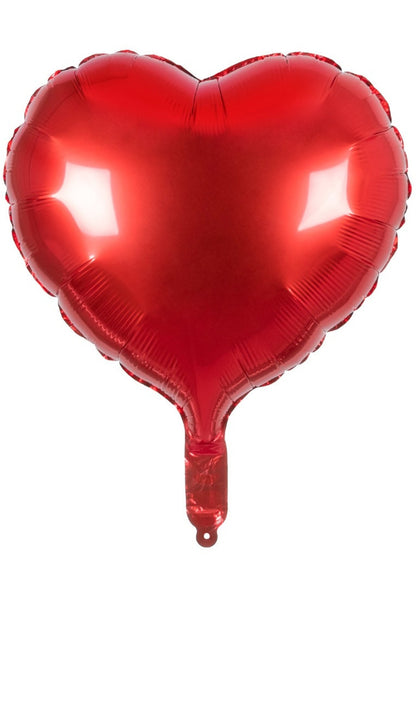 Ballon d'aluminium à cœur rouge