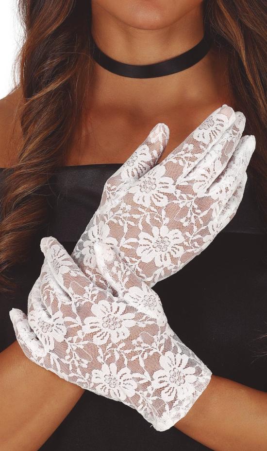 Gants en dentelle blanches