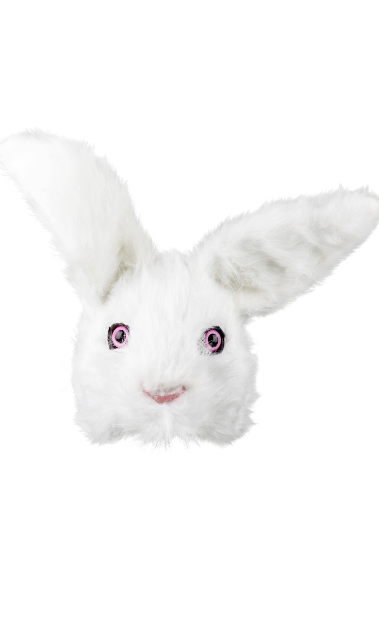 Masque de Lapin Blanc Peluche