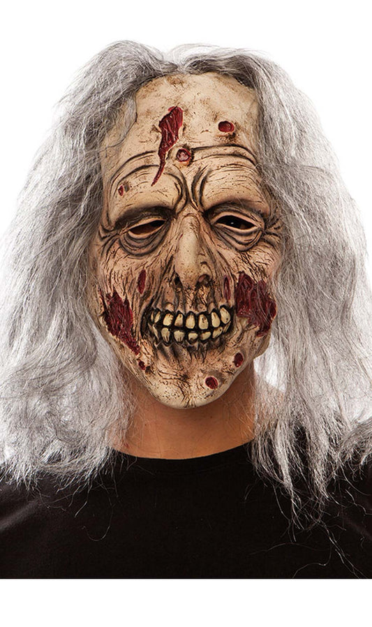 Masque en latex de Zombie avec Cheveux