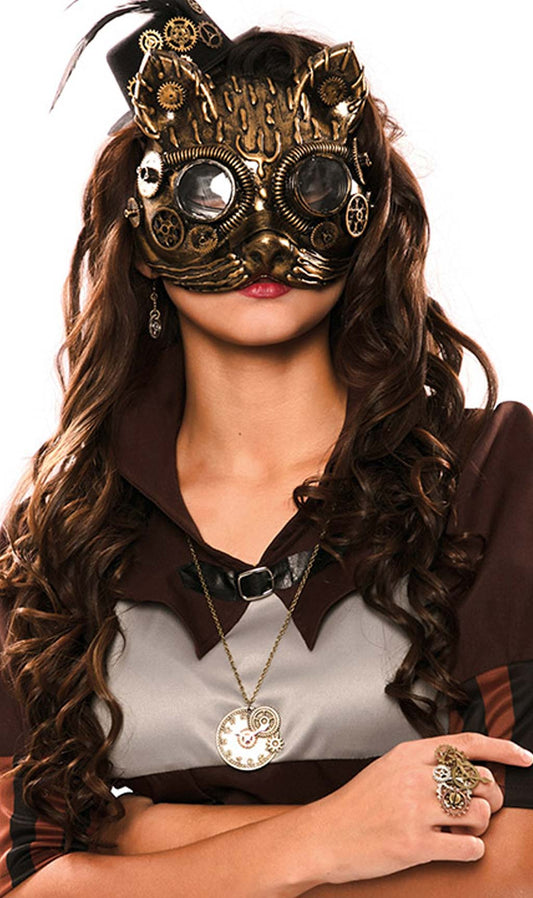 Masque de Steampunk Félin
