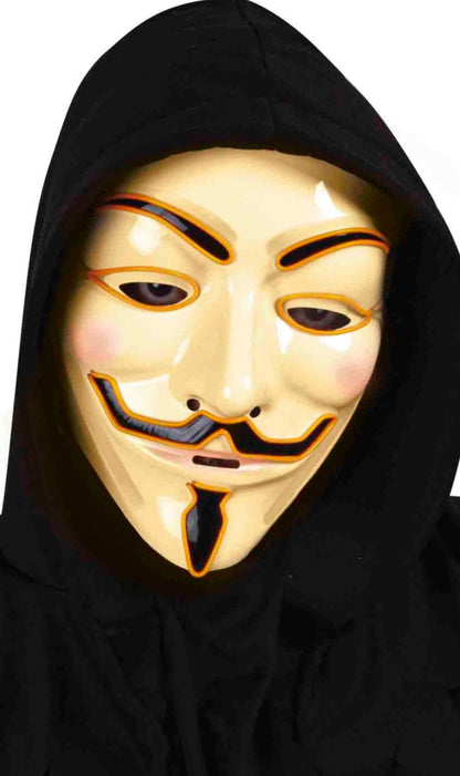 Masque V pour Vendetta avec Lumière