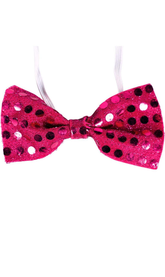 Noeud Papillon Paillettes Fuchsia