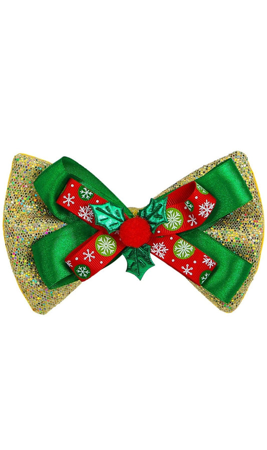 Noeud Papillon Doré de Noël