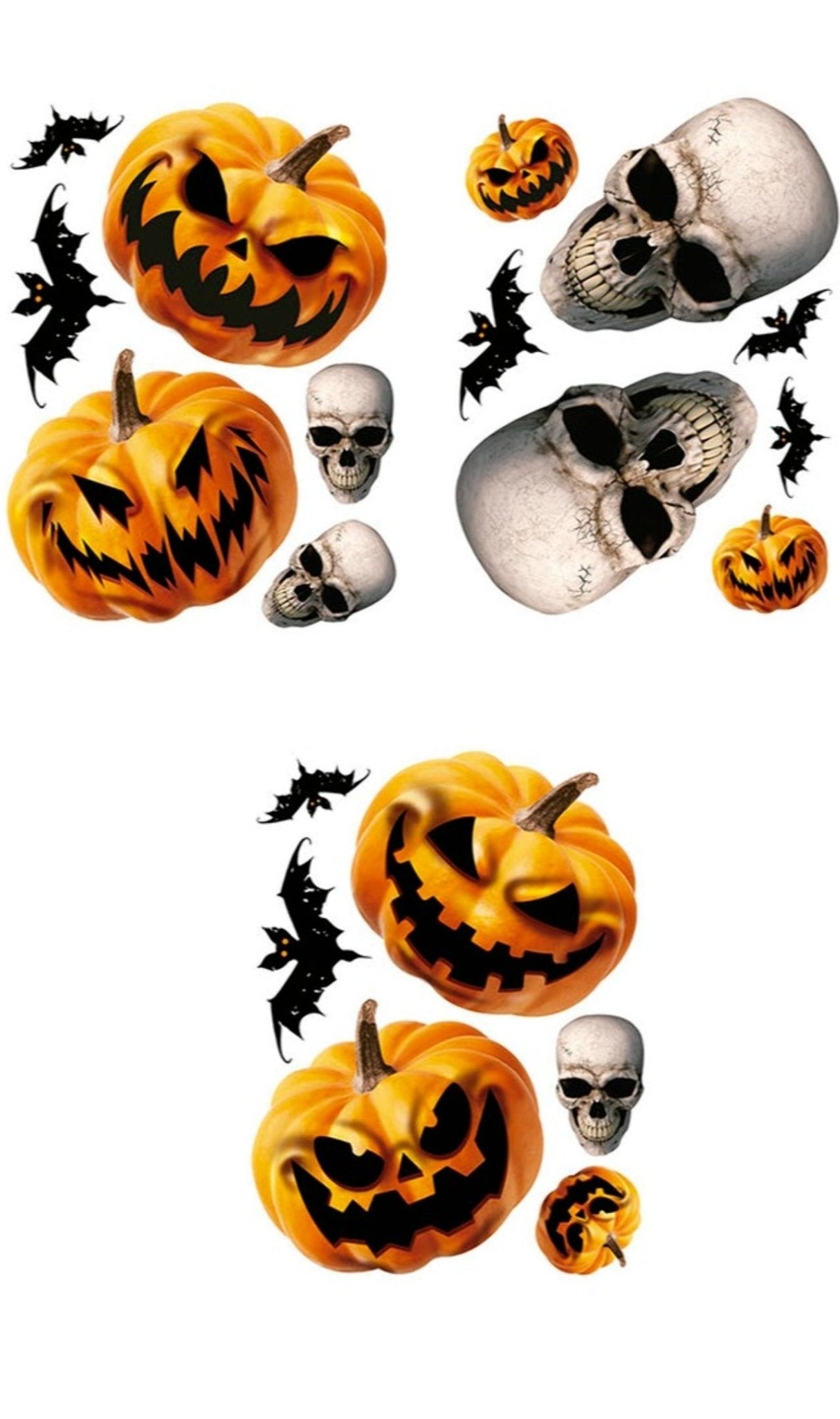 Autocollants Électrostatiques de Citrouilles