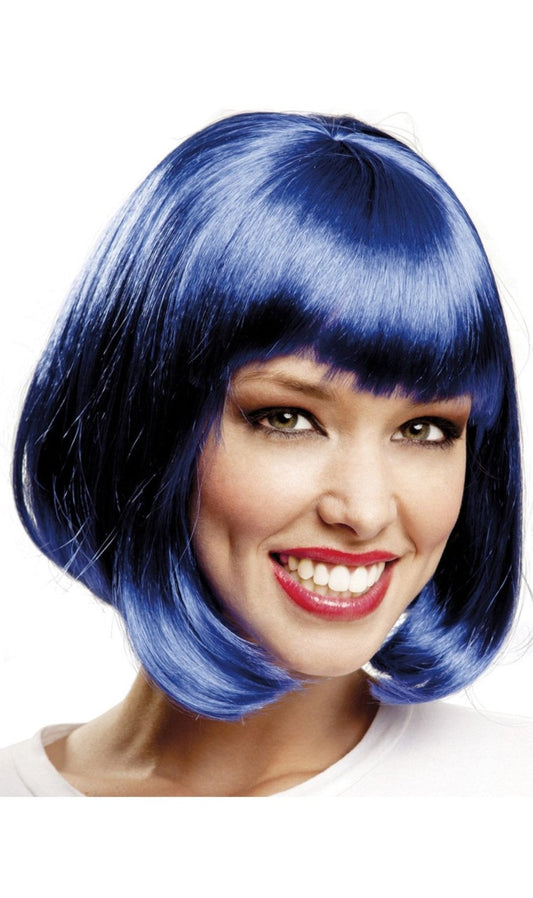 Perruque Courte Bleue
