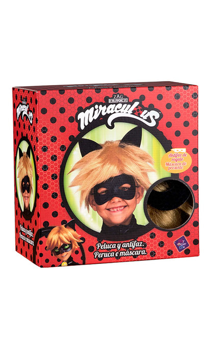 Perruque et Loup de Chat Noir™ pour enfant