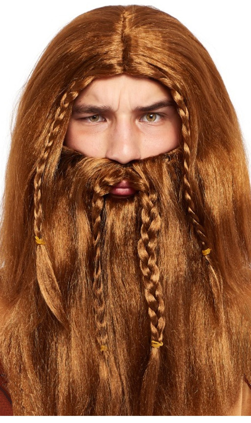 Perruque et Barbe Viking Tressées