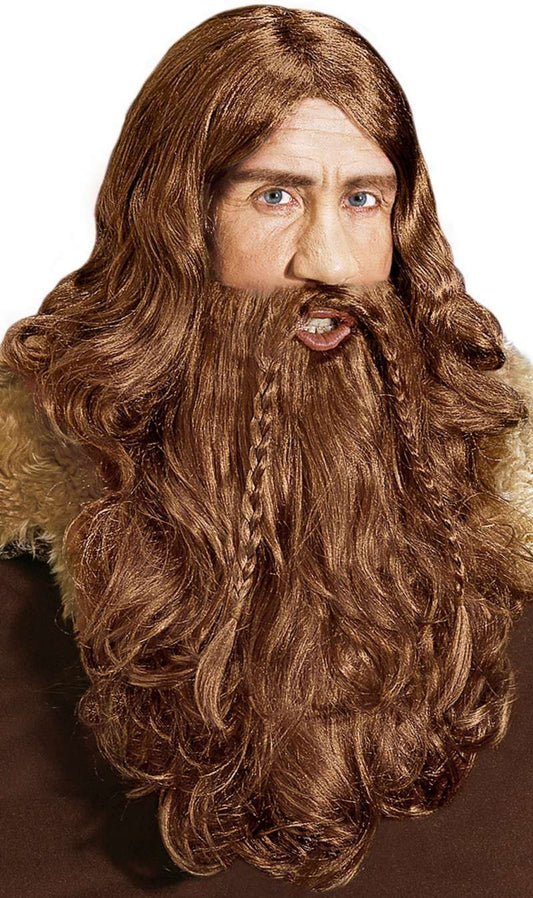 Perruque Barbe Viking Doré