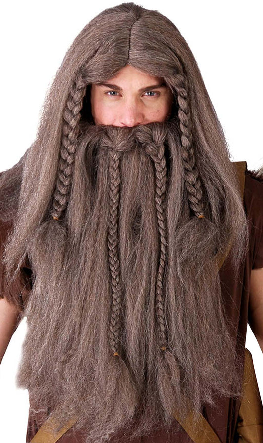 Perruque et barbe viking