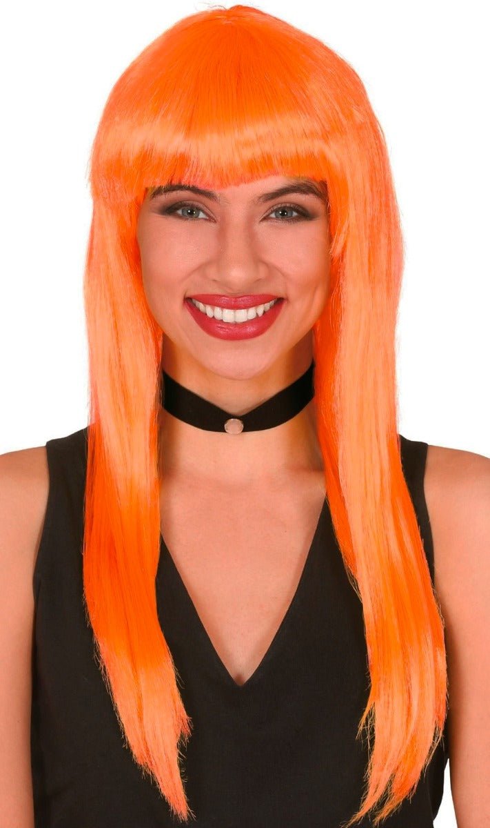 Perruque Orange Cheveux Longue Eco