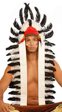 Coiffe Plumes Chef Indien