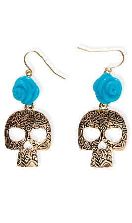 Boucles d'Oreilles Tête de Mort Couleurs