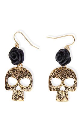 Boucles d'Oreilles Tête de Mort Couleurs