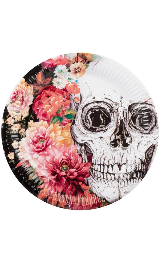 Assiettes Dia de Los Muertos Fleurs