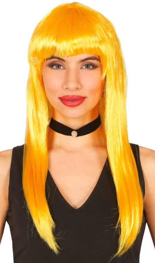 Perruque Jaune Cheveux Longue Eco