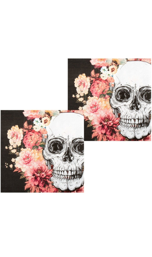 Serviettes Dia de Los Muertos Fleurs