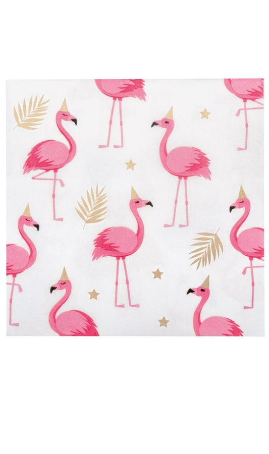 Serviettes en Papier de Flamant Rose