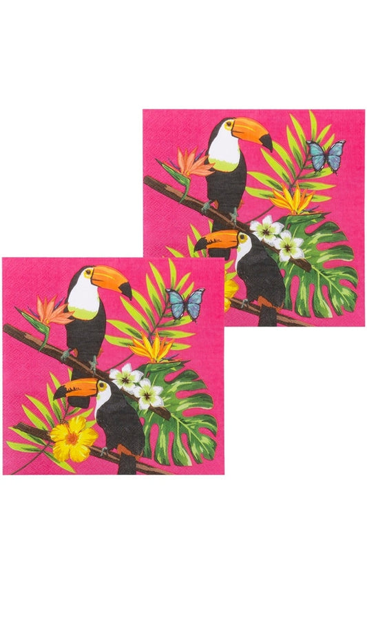 Serviettes Hawaï Toucan