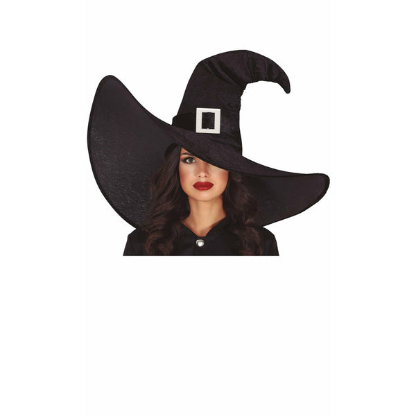 Chapeau De Sorcière Halloween – Noir Pliable – Hauteur 36 Cm – En Polyester Doux – Pour Enfants Et Adultes – Cosplay, Fête Costumée, Carnaval
