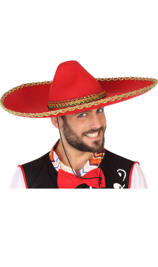 Sombrero de Mexicain Rouge